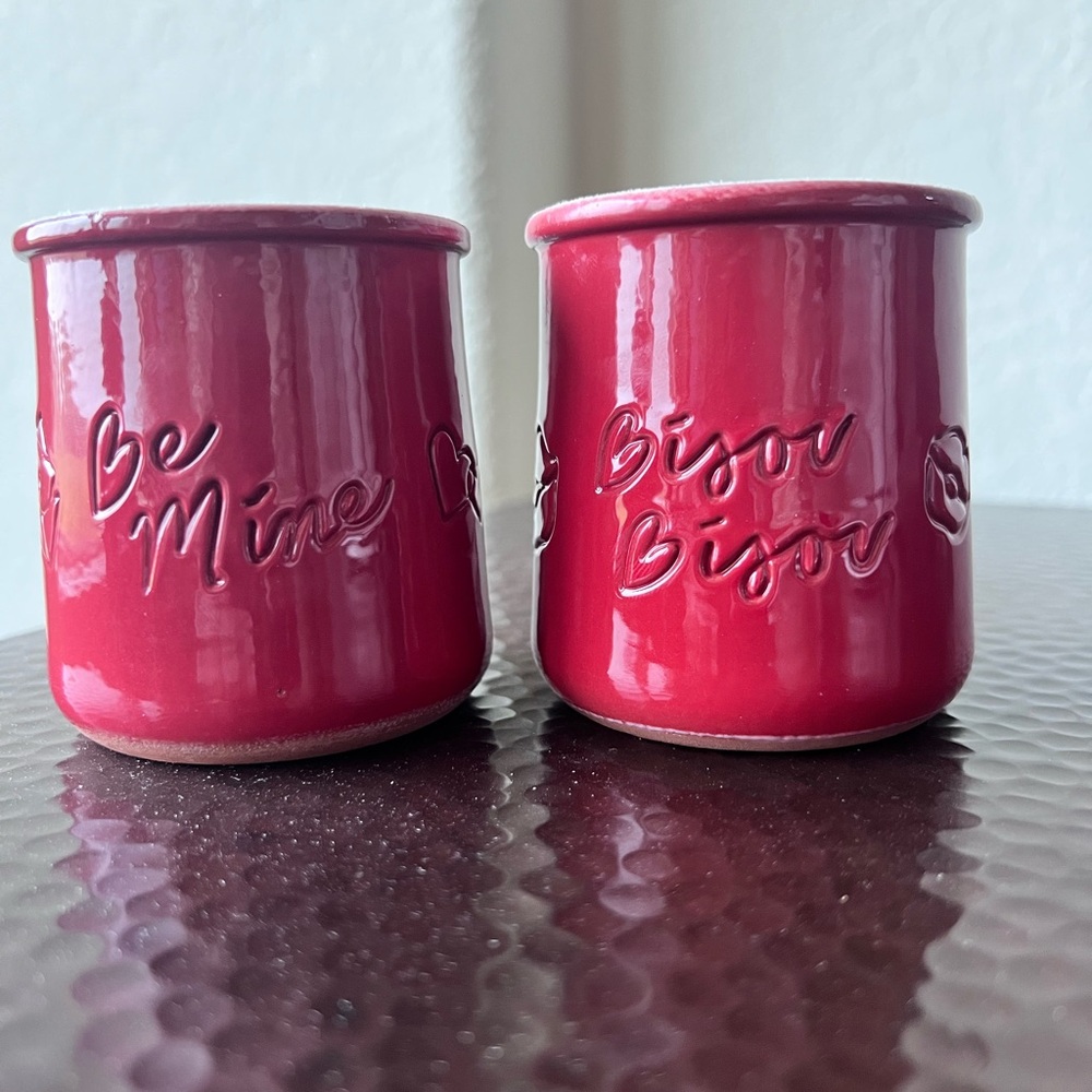 La Fermière Red Glazed Terracotta Yogurt Pots “Bisou Bisou” & “Be Mine” | 2025